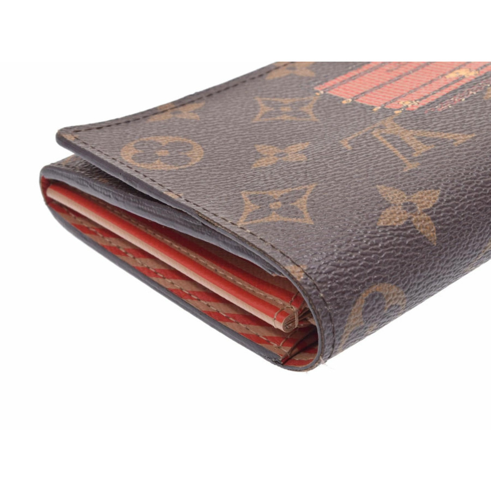 Louis Vuitton Monogram Portefeuille Sarah Trunk Motif Brown Long Wallet - Picture 4 of 8